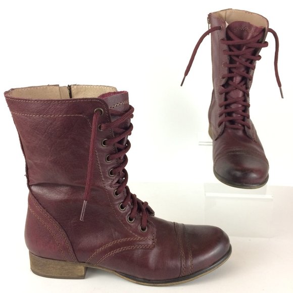 Steve Madden Shoes - Steve Madden Troopa Leather Combat Boots Sz 9
